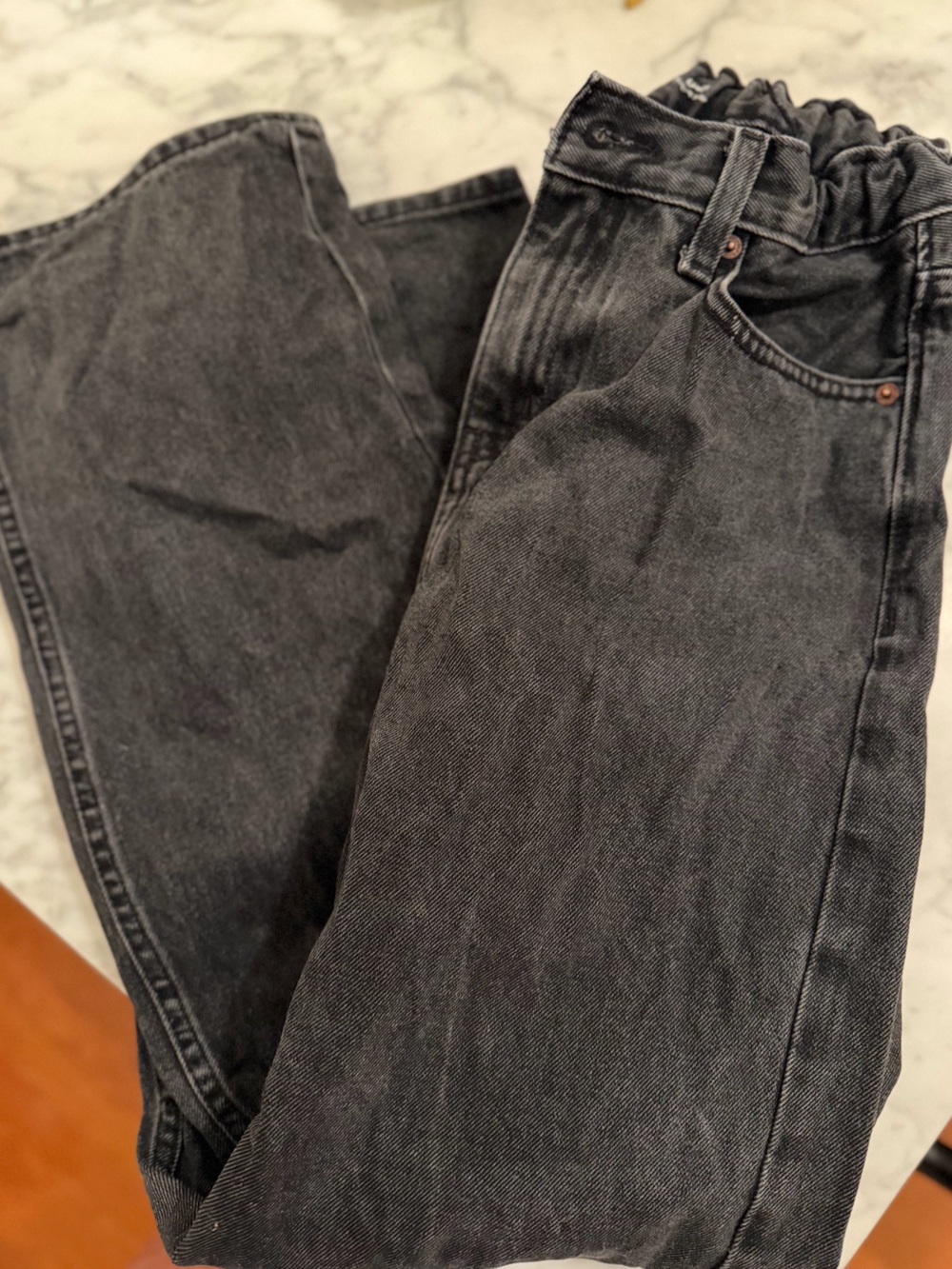 Boys’ Okd Navy Black Washed Jeans - Size 14